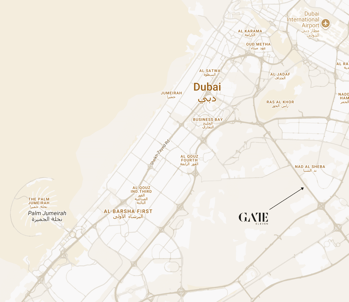 Gate Eleven location map