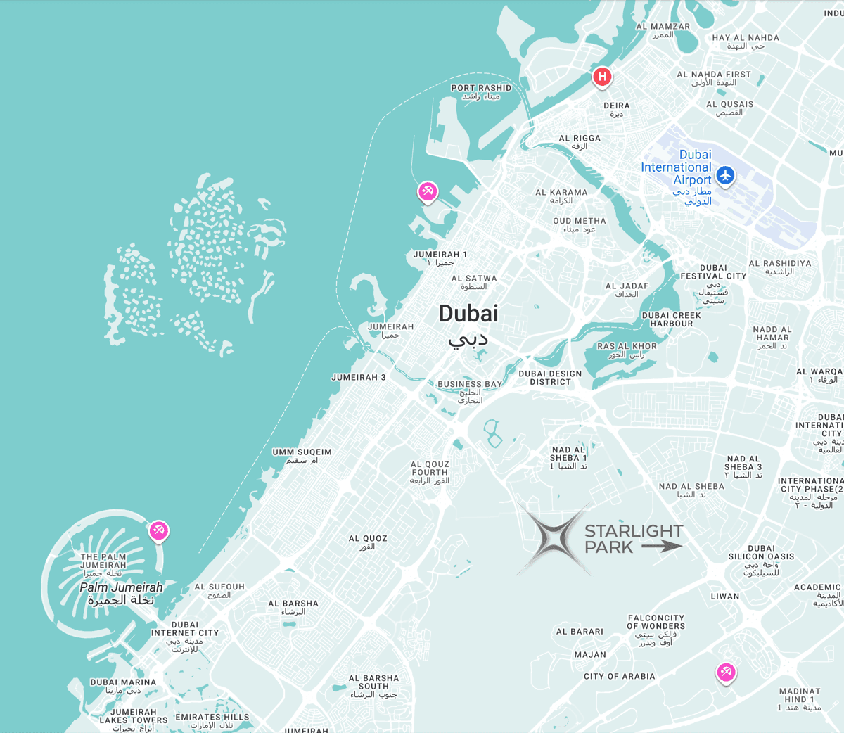 Starlight Park location map