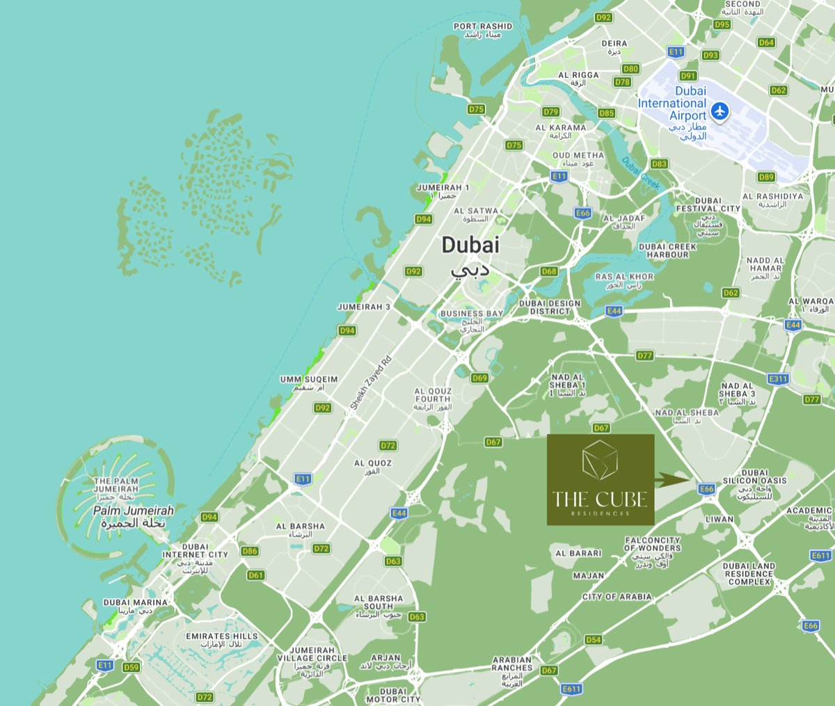 The Cube Residences location map